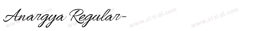 Anargya Regular字体转换